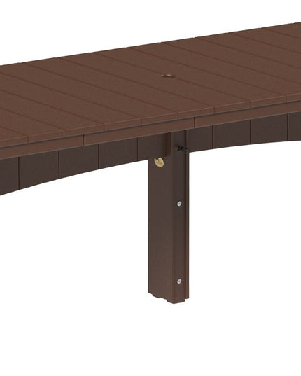 LuxCraft Urban Dining Table Dining Height 3' x 10' Rectangular Chestnut Brown....