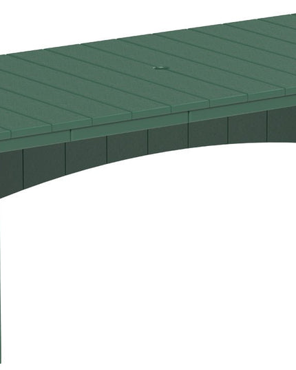 LuxCraft Urban Dining Table Dining Height 3' x 8' Rectangular Green....
