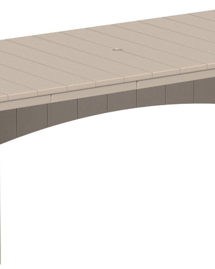 LuxCraft Urban Dining Table Dining Height 3' x 8' Rectangular Weatherwood....