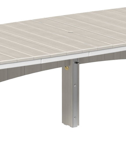 LuxCraft Urban Dining Table Dining Height 4' x 10' Oval Birch & White