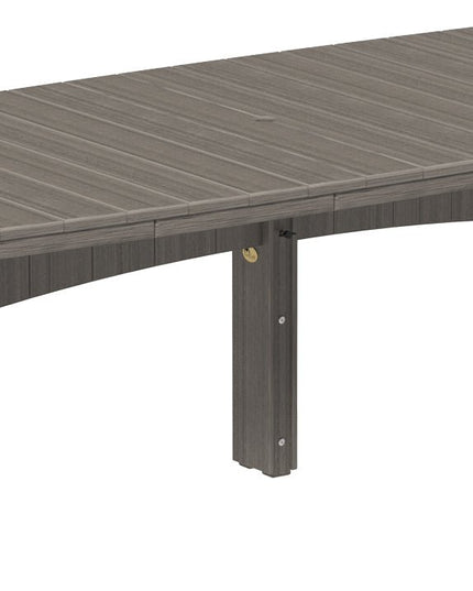 LuxCraft Urban Dining Table Dining Height 4' x 10' Oval Coastal Gray