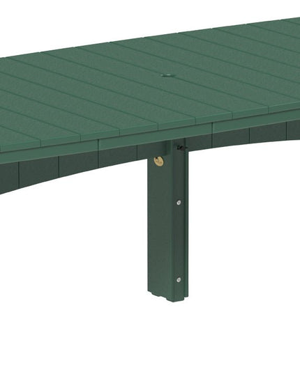 LuxCraft Urban Dining Table Dining Height 4' x 10' Oval Green