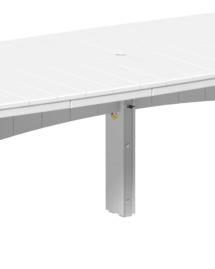LuxCraft Urban Dining Table Dining Height 4' x 10' Oval White
