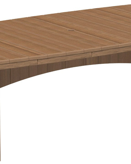 LuxCraft Urban Dining Table Dining Height 4' x 8' Oval Antique Mahogany