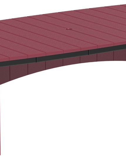 LuxCraft Urban Dining Table Dining Height 4' x 8' Oval Cherrywood & Black