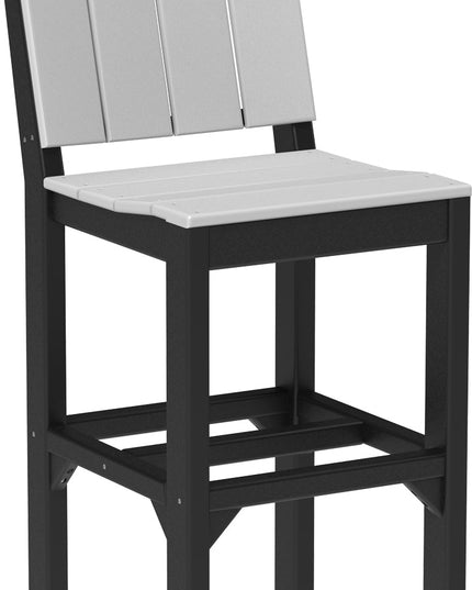 LuxCraft Urban Side Chair (Bar Height) Dove Gray & Black