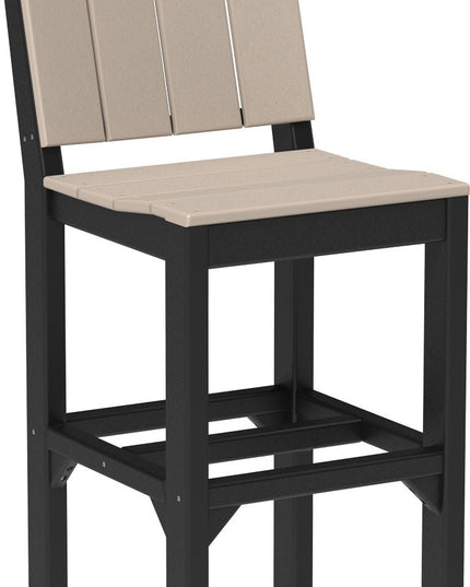 LuxCraft Urban Side Chair (Bar Height) Weatherwood & Black