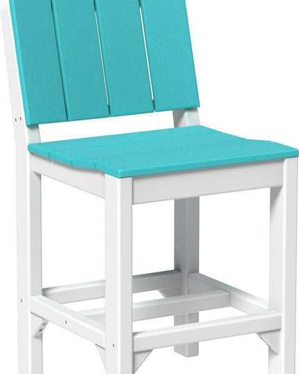 LuxCraft Urban Side Chair (Counter Height) Aruba Blue & White