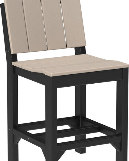 LuxCraft Urban Side Chair (Counter Height) Weatherwood & Black