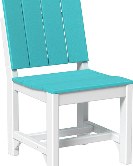 LuxCraft Urban Side Chair (Dining Height) Aruba Blue & White