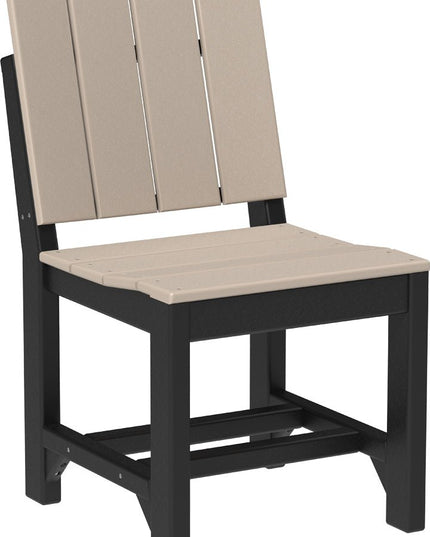 LuxCraft Urban Side Chair (Dining Height) Weatherwood & Black
