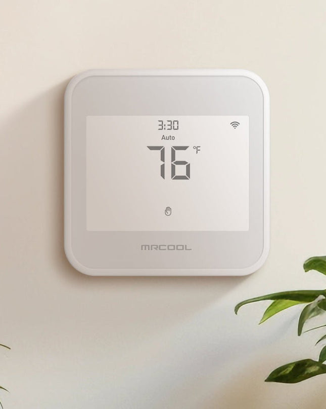 MRCOOL Smart Thermostat on wall