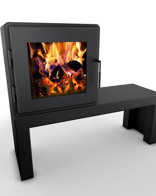 MF Fire Nova 2 Wood Stove – 2.4 cu ft Firebox, 75,000 BTU, 81% Efficiency (Satin Black Door)