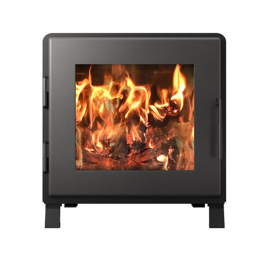 MF Fire Nova 2 Wood Stove – 2.4 cu ft Firebox, 75,000 BTU, 81% Efficiency (Satin Black Door)