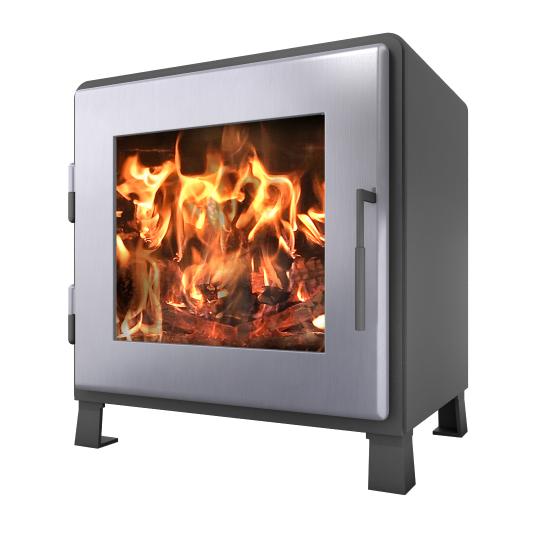 MF Fire Nova 2 Wood Stove – 2.4 cu ft Firebox, 75,000 BTU, 81% Efficiency (Satin Black Door)