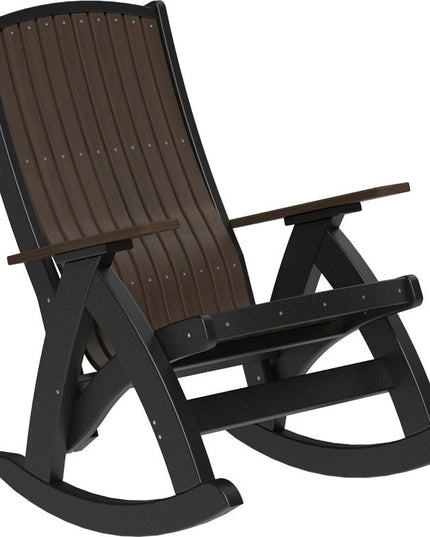 LuxCraft Comfort Rocker Brazilian Walnut & Black