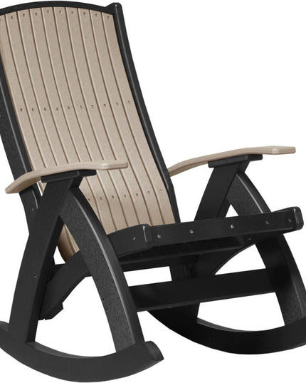 LuxCraft Comfort Rocker Weatherwood & Black