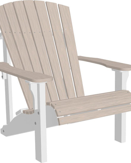 LuxCraft Poly Deluxe Adirondack Chair Birch & White