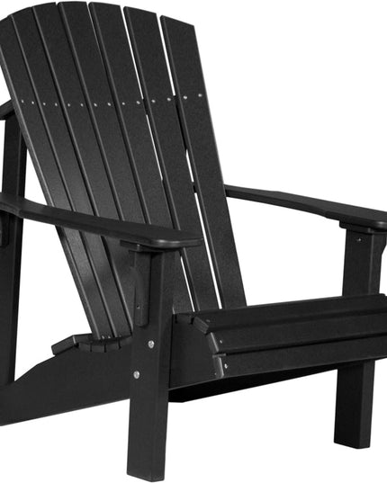 LuxCraft Poly Deluxe Adirondack Chair Black