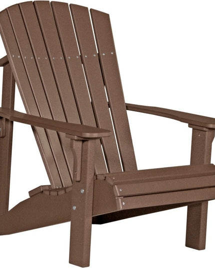 LuxCraft Poly Deluxe Adirondack Chair Chestnut Brown
