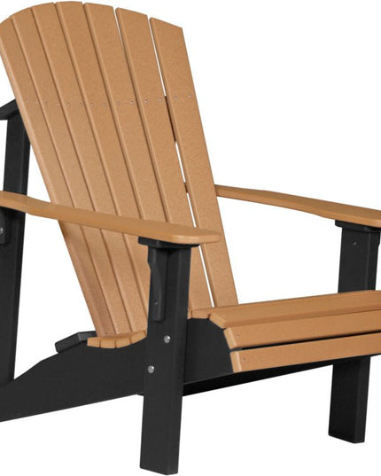 LuxCraft Poly Deluxe Adirondack Chair Cedar & Black