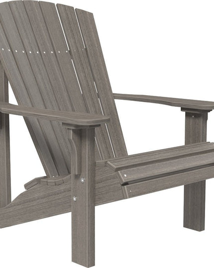 LuxCraft Poly Deluxe Adirondack Chair Coastal Gray