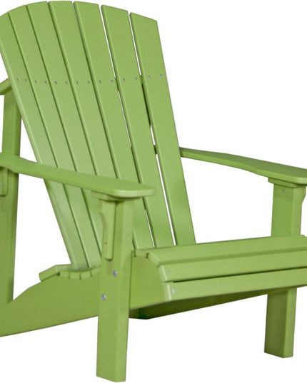 LuxCraft Poly Deluxe Adirondack Chair Lime Green