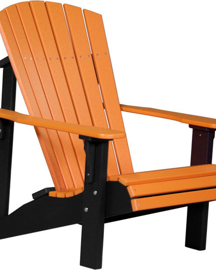 LuxCraft Poly Deluxe Adirondack Chair Tangerine & Black