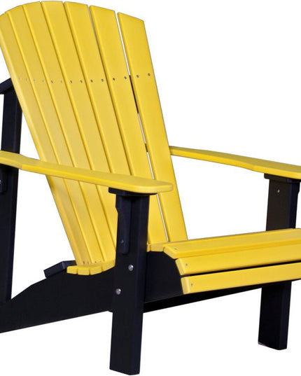 LuxCraft Poly Deluxe Adirondack Chair Yellow & Black