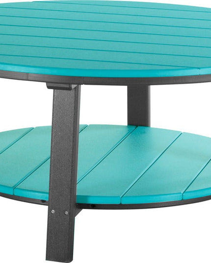 LuxCraft Poly Deluxe Conversation Table (Aruba Blue & Black)
