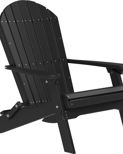 LuxCraft Folding Adirondack Chair Black