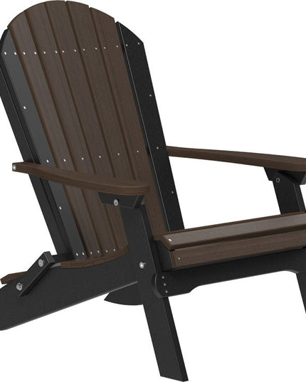 LuxCraft Folding Adirondack Chair Brazilian Walnut & Black