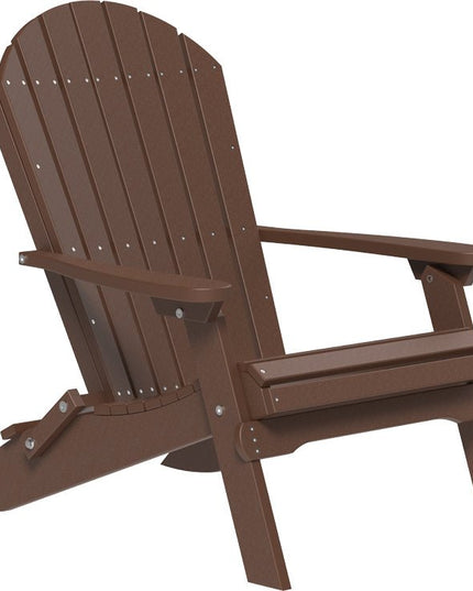 LuxCraft Folding Adirondack Chair Chestnut Brown