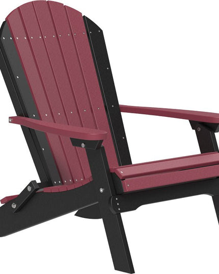 LuxCraft Folding Adirondack Chair Cherrywood & Black