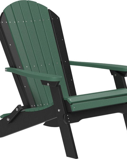 LuxCraft Folding Adirondack Chair Green & Black