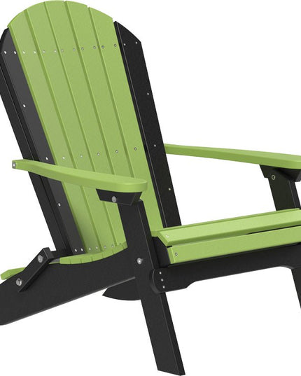 LuxCraft Folding Adirondack Chair Lime Green & Black