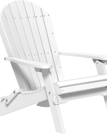 LuxCraft Folding Adirondack Chair White