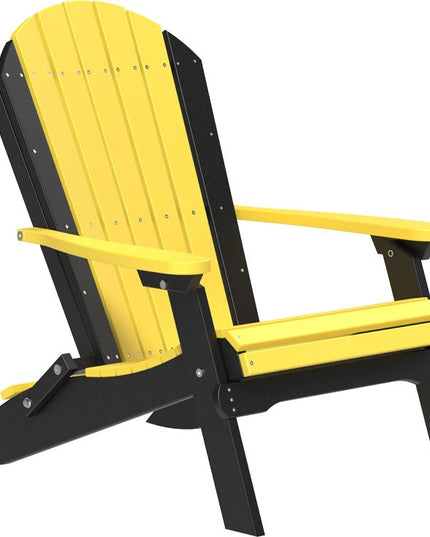 LuxCraft Folding Adirondack Chair Yellow & Black)