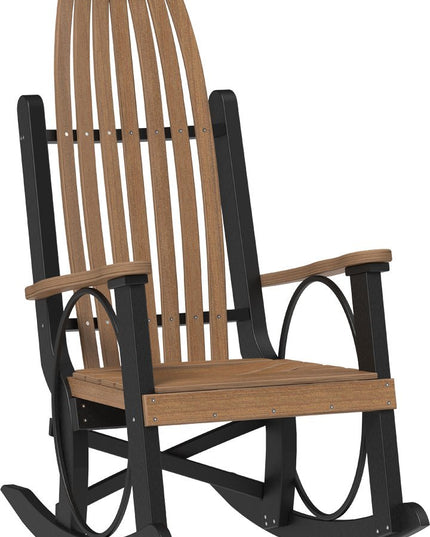 LuxCraft Grandpa's Rocker Antique Mahogany & Black