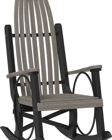 LuxCraft Grandpa's Rocker Coastal Gray & Black