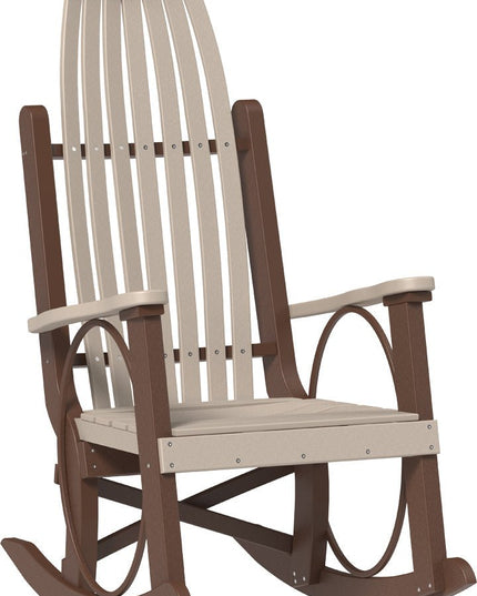 LuxCraft Grandpa's Rocker Weatherwood & Chestnut Brown