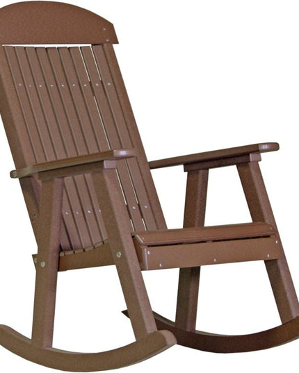 LuxCraft Porch Rocker Chestnut Brown