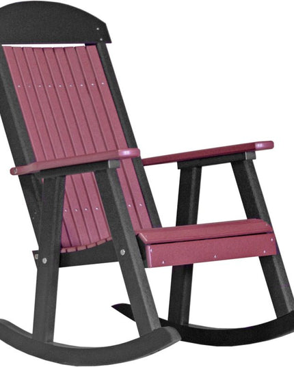 LuxCraft Porch Rocker Cherrywood & Black