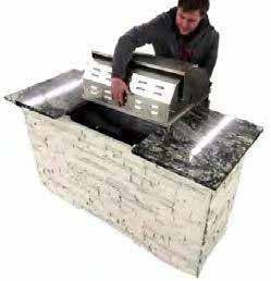 TRU 5' Island Systems - Outdoor Kitchen Islands White / Black