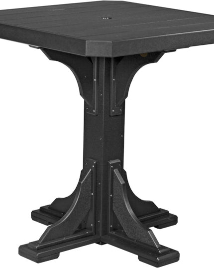 Poly 41" Square Table (Black) Bar Height