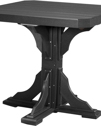 Poly 41" Square Table (Black) Counter Height