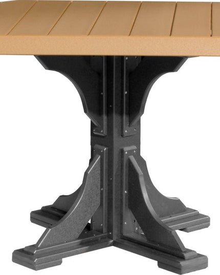 Poly 41" Square Table (Cedar & Black) Dining Height