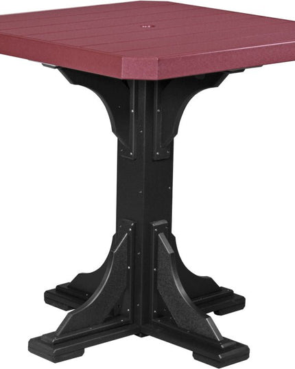 Poly 41" Square Table (Cherrywood & Black) Bar Height