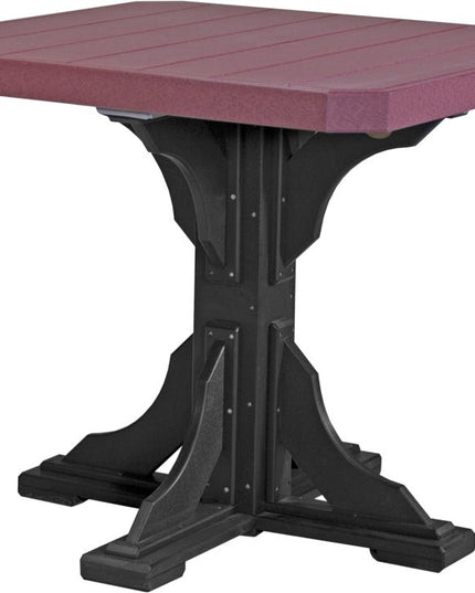 Poly 41" Square Table (Cherrywood & Black) Counter Height