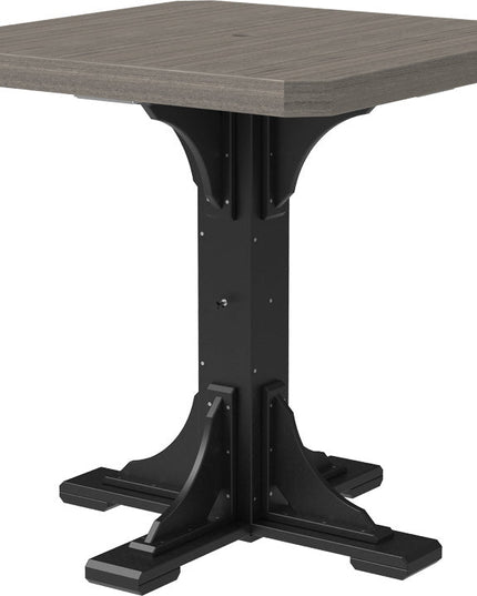 Poly 41" Square Table (Coastal Gray & Black) Bar Height